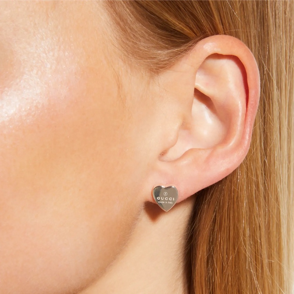 Gucci Trademark Heart-Shaped Earrings